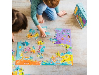 Puzzle Harta Lumii (eng.) 100 el. Dodo