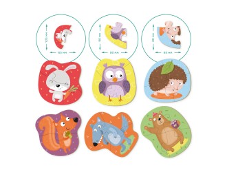 Puzzle 6in1, 2-3-4 elemente, Animale din Padure, Dodo