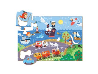 Puzzle Sorter Transport, 16 el. Dodo
