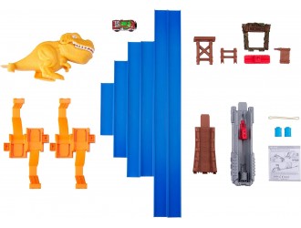 Set traseu cu masina Metal Machines T-Rex Attack, ZURU