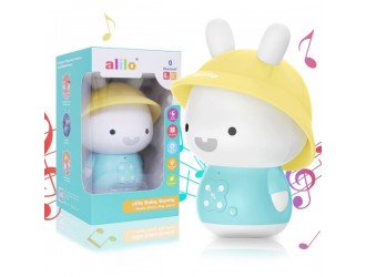 Jucarie Iepuras interactiv cu lumina de noapte, care spune povesti si canta, albastru, Alilo Baby Bunny, RO/EN