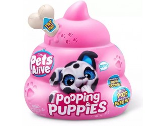 Jucarie de plus surpriza Catelus Interactiv, Pooping Puppies Pets Alive