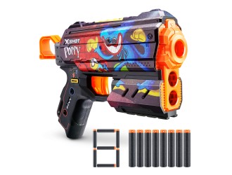 Pistol X-Shot Skins Flux, 8 cartuse, Poppy Playtime, Toony