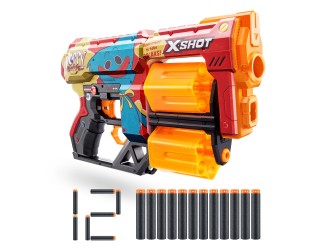 Pistol X-Shot Skins Dread, 12 cartuse, Poppy Playtime, Timeout