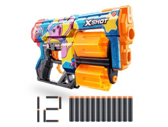 Pistol X-Shot Skins Dread, 12 cartuse, Poppy Playtime, Kissy