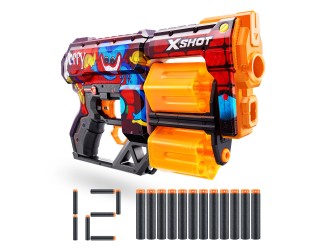 Pistol X-Shot Skins Dread, 12 cartuse, Poppy Playtime, Toony