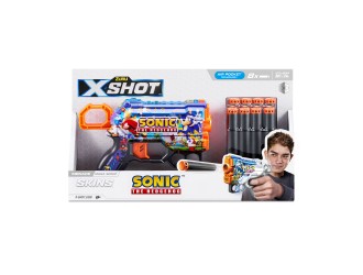 Pistol X-Shot Skins Menace, Sonic, Mega, 8 cartuse