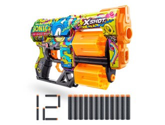 Blaster X-Shot Skins Dread, Sonic, Hyper Spike, 12 cartuse