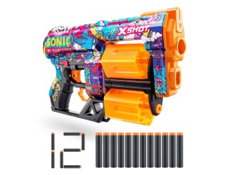 Blaster X-Shot Skins Dread, Sonic, Robotnik, 12 cartuse