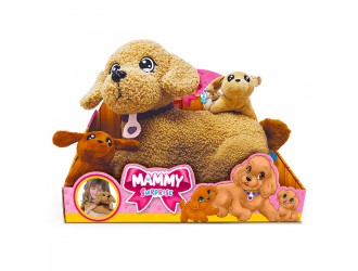 Jucarie de plus Mammy Surprise - Pudel cu catelusi seria Big Dog