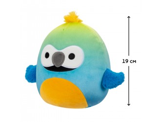 Jucarie de plus 19 cm Macaw albastru-galben - Baptise, Squishmallows