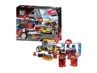 Set de constructie 207 el. Racing Car Service - Pit Stop, Blocki