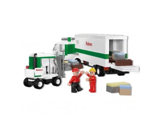  Set de constructie 377 el. Camion mare Raben logistics, Blocki