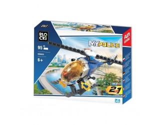 Set de constructie 2in1 Elicopter 95 el. Blocki MyPolice