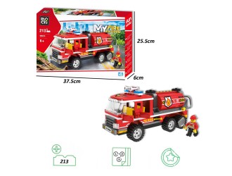 Set de constructie 213 el. Autospeciala Pompieri Blocki MyFireBrigade