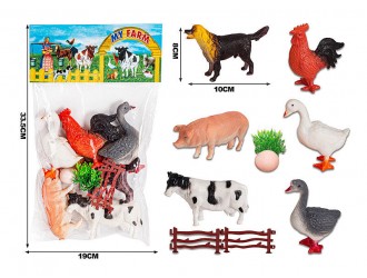 Set figurine Animale si Pasari domestice 8cm