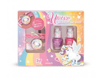 Set 2 lacuri unghii si o bratara Casuelle Unicorn