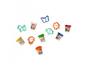 Set pasta de modelat 6 culori cu 6 forme de modelat Crafy Fun Dough 6 x 50g