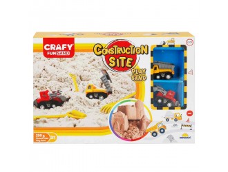 Set nisip kinetic "Constructie" 7 el. Crafy Fun Sand 1 x 250 gr