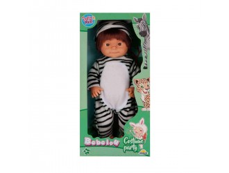 Papusa bebelus Bebelou in costum de leopard sau zabra, Dollz n More, 40 cm