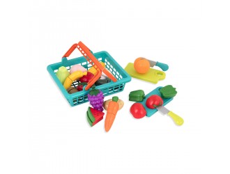 Set de joaca Cos legume cu fructe pe lipici Battat