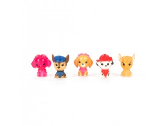 Set 5 figurine-toppere de colectie - Eroi Paw Patrol, Bop n Tops