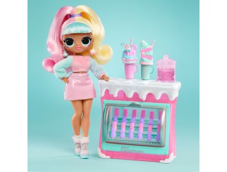 Set de joaca cu papusa L.O.L. Surprise! seria O.M.G Sweet Nails - Candy