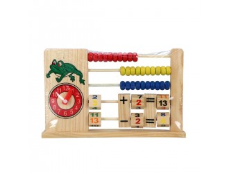  Abac din lemn cu cifre si ceas Woody