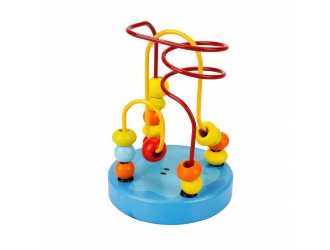 Jucarie din lemn Labirint Roller Coaster (diverse culori) 10 x 8 x 12 cm. Woody