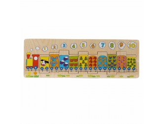 Puzzle din lemn Trenut cu cifre 11 el. 44,5 x 15 cm Woody