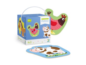 Puzzle 2-3-4 elemente Animale domestice Dodo