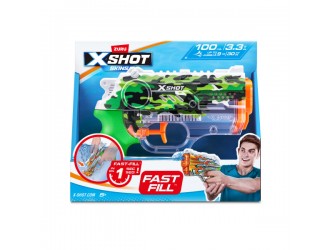 Pistol cu apa Jungle Camo Fast Fill, Skins Nano, X-Shot, Zuru