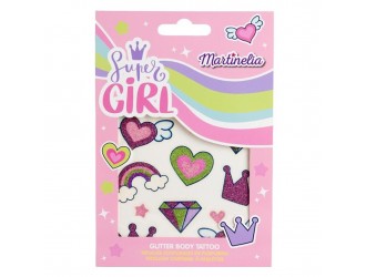 Tatuaje temporare cu glitter Super Girl, Martinelia