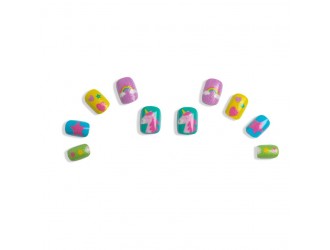 Set 10 unghii false Little Unicorn Nails, cu adeziv press-on, Martinelia