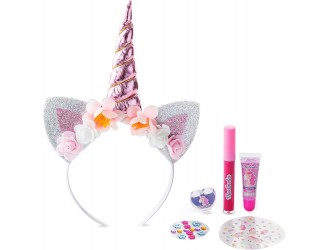 Set accesorii si gloss buze Hair & Beauty Little Unicorn Martinelia