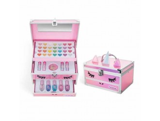 Trusa etajata cu produse de machiaj Little Unicorn, Martinelia