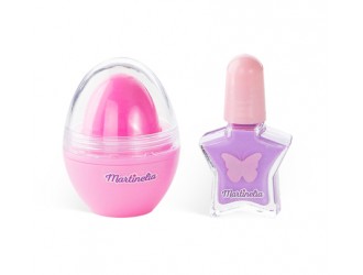 Set balsam de buze 7g si lac de unghii 4ml Shimmer Wings, Martinelia