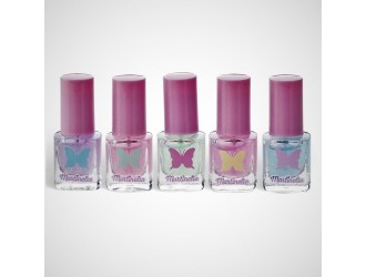 Set 5 lacuri de unghii cu sclipici Shimmer Wings, Martinelia