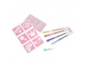 Set tatuaje temporare si accesorii, Super Girl Body Art, Martinelia
