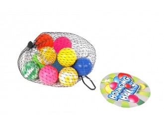  Set 10 mingi multicolore, saritoare, in plasa 25 mm