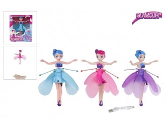 Jucarie Zana zburatoare cu senzor 16,5 cm 3 tipuri