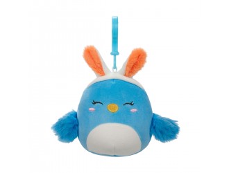 Jucarie de plus-breloc 9 cm, Pasarica albastra Bebe, Squishmallows