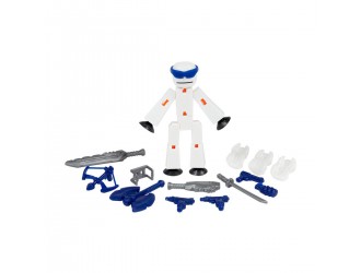 Set de joaca Stikbot alb cu accesorii arme - Purtatorul de arme