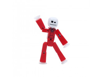Figurina robot cu ventuze Stikbot rosu-alb