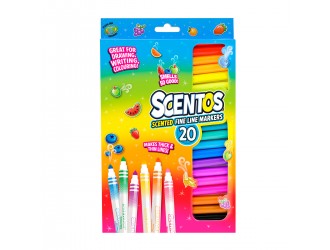Set 20 markere colorate cu varf subtire SCENTOS
