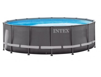 Piscina Premium Intex Ultra XTR Frame, Cadru Metalic Galvanizat, 488 x 122 cm, 19156 L, Set Complet cu Scara, Prelata si Pompa