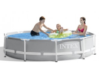 Piscina PRISM FRAME PREMIUM 305x76cm, 4485l, pompa de filtru 1250l/h, cadru metalic, INTEX