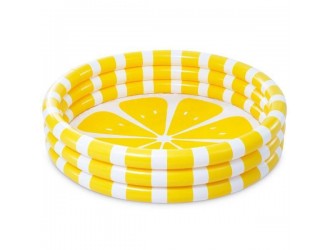 Piscina gonflabila pentru copii Intex "Lamaie", Design Tropical si Vesel, 147 x 33 cm, 330 L, 2 ani+