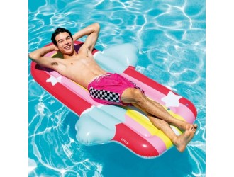 Saltea gonflabila gigant Intex "Curcubeu pe nori", Insula de relaxare, 175 x 117 x 20 cm, max. 100 kg