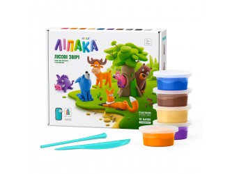 Mega Set cu pasta de modelat care se usuca in 24h Animale din Padure Lipaka